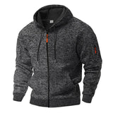 Jesson – Stilvolle Fleece-Kapuzenjacke – Dunkelgrau