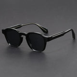 Tara | Vintage-Sonnenbrille mit kräftigem Rahmen – Schwarz