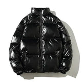 Herren Winterjacke Winddicht | Pufferjacke für Outdoor – Schwarz