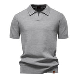 Gabriel | Stilvolles Polo-Shirt – Hellgrau