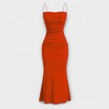 Mia Muse - Elegantes Maxikleid für festliche Anlässe – Orange