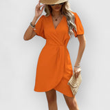 Ciara | Damenkleid mit elegantem Schnitt – Orange