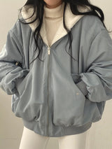 Damen-Winterjacke mit langem ärmelschnitt | Wintertauglich – Blau