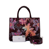 Damen Tote Bag Mit Glitzerndem Muster, Große Kapazität, Ideal Für Feste, Weihnachten Und Dates – Burgundy