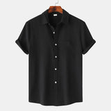 Edmund | Kurzarm Brusttasche Poloshirt – Schwarz