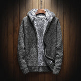 Luke | Stylischer Kapuzen-Cardigan – Dunkelgrau