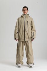 Unisex Winter Skianzug | Zweiteilig Satz – Beige
