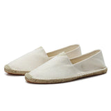 Marino™ Leinen-Espadrilles – Atmungsaktive Slipper Mit Elastischen V-Einsätzen und Gepolsterter Innensohle – Weiß