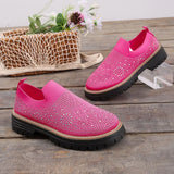 Urbaner Glanz™ Slip-On Sneaker mit Profilplateau – Rosa