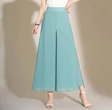 Riviera Eleganz™ Weite Hose mit Überwurf – Seeblau