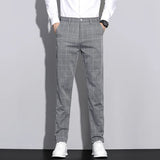 Herren-Hose mit linienmuster | strukturierter stil – Hellgrau