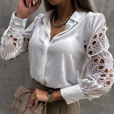 Damen Bluse | V-Ausschnitt und lockere Passform – Weiß