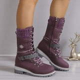 WinterHafen™ Wasserdichte Stiefel mit Weichem Fleecefutter und Rutschfester Sohle / Gemacht für die Kälte, Gedacht für Dich! – Lila