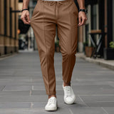 Valerius™-Hose in Schneiderkunst mit Komfort-Schnitt / Minimalismus auf hohem Niveau! – Sand