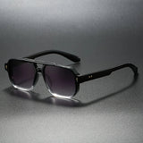 LumeSight – Sonnenbrille Mit Doppelter Brücke Und Eckigem Rahmen – Grau