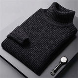Morteza – Klassischer Rollkragen Pullover – Dunkelgrau