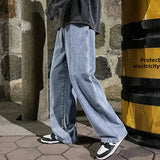 Herren Lässig Baggy Jeans | Weites Bein – Mittelblau
