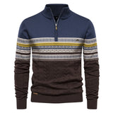 Herrenpullover mit Rundhalsausschnitt - PHILIP – Denim-Blau