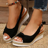 Charlotte | Leicht Verstellbar Sandalen – Schwarz