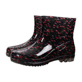 Damen Wasserdichte Gummistiefel | Mit Bunter Druck – Rot