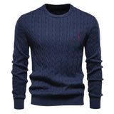 Falkner | Strickmodern Herrenpullover – Dunkelblau