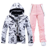 Damen Winter Skianzug | Jacke und Hose – Schwarz / Rosa