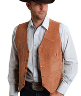 Herren Trachtenhemd | Geknöpftes Vest – Orange