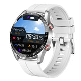 Smartwatch Für Männer Mit ECG+PPG, Bluetooth-Anruf, Sport- und Gesundheitsüberwachung, IP67 Wasserdicht – Weiß
