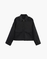 Karine | Kurz geschnittener Trenchjacke – Schwarz