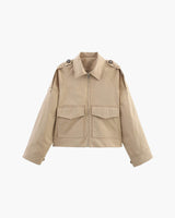 Karine | Kurz geschnittener Trenchjacke – Beige