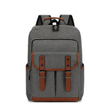 Unisex Vintage Groß Wasserdicht Rucksack | Canvas – Grau
