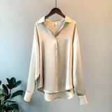 Meryn | Luxuriöse Seidenbluse für jeden formellen Anlas – Beige