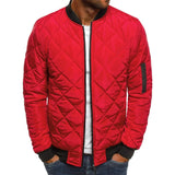 Jacob™ - Baumwolljacke mit Diamantmuster – Rot