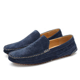 Albert - Mokassins aus Wildleder – Marineblau