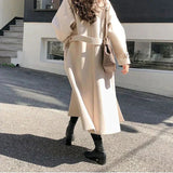 Lauren – trendige lange Damenjacke – Beige
