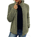 Winter-fleecejacke für damen – tryne – Armeegrün