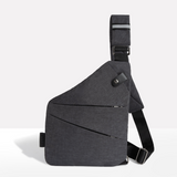 Liv | Sichere Schultertasche aus Nylon – Grau