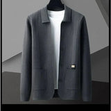 Nolan™ Strickjacke aus Strukturiertem Strick mit Hochwertiger Verarbeitung / Lässige Eleganz für Kühlere Tage! – Dunkelgrau