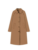 Farah | Langer Trenchcoat Mit Karofutter – Braun