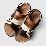 Lunetta | Luxuriöse Komfort-Sandalen – Weiß & Braun