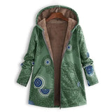 Sanja – warmer damenparka mit stylischem muster – Grün