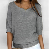 Selene - Neckholder‑Pullover – Grau