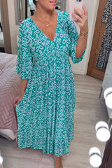 Bohemian Midi-Kleid von Selene – Blau