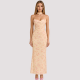 Antonia - Elegantes Slim-Fit-Choker-Kleid – Khaki