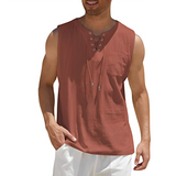 Alexia - Bequemes, ärmelloses Tanktop für Herren – Rot