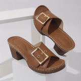 Eleganta™ – Damen Ledersandalen Stilvoll & Komfortabel durch den Sommer – Dunkelbraun