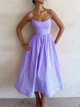 Florales Ärmelloses Maxikleid – Leichter Sommer‑Boho‑Style für Damen – Lila