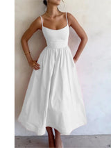 Florales Ärmelloses Maxikleid – Leichter Sommer‑Boho‑Style für Damen – Weiß