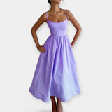 Shelley – Minikleid Mit Rundhalsausschnitt Und Trägern – Lila