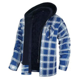 Gilles – weiche karierte hemdjacke – Blau